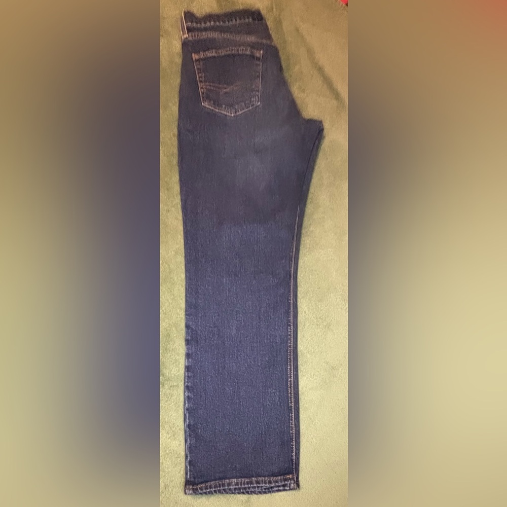 Levi Strauss Athletic Men's Dark Blue Straight Jeans, Size: W34” x L32”. (6332) - Picture 6 of 10